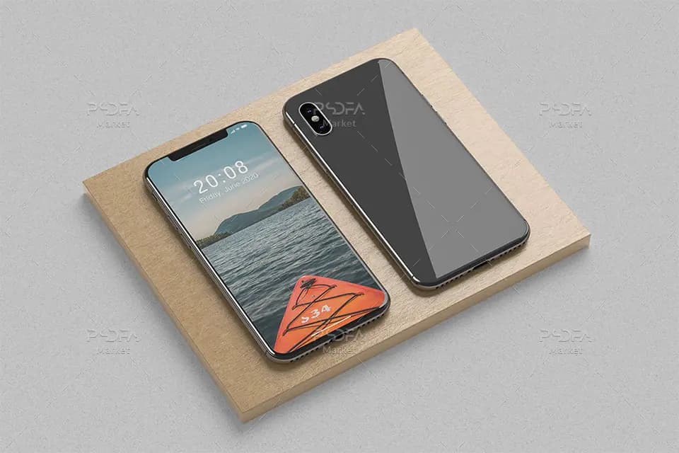 موکاپ آیفون ایکس (10) برای فتوشاپ iPhone X Mockup — تصویر ۲