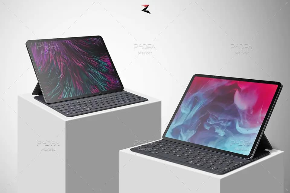 موکاپ تبلت آیپد پرو در حالت و نماهای مختلف – iPad Pro Mockup — تصویر ۶