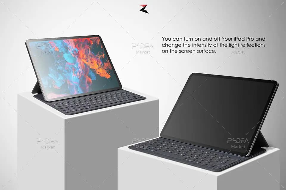 موکاپ تبلت آیپد پرو در حالت و نماهای مختلف – iPad Pro Mockup — تصویر ۴