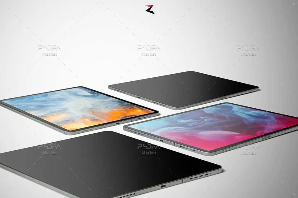 موکاپ تبلت آیپد پرو در حالت و نماهای مختلف – iPad Pro Mockup — تصویر ۷