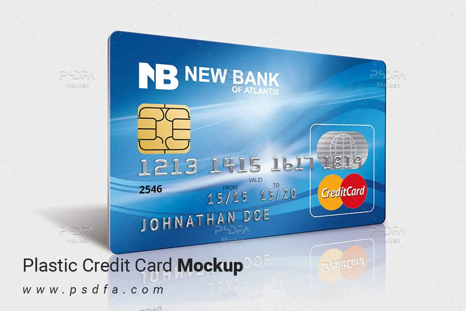 موکاپ کردیت کارت و کارت بانکی یا عابر بانک در حالات و نماهای مختلف