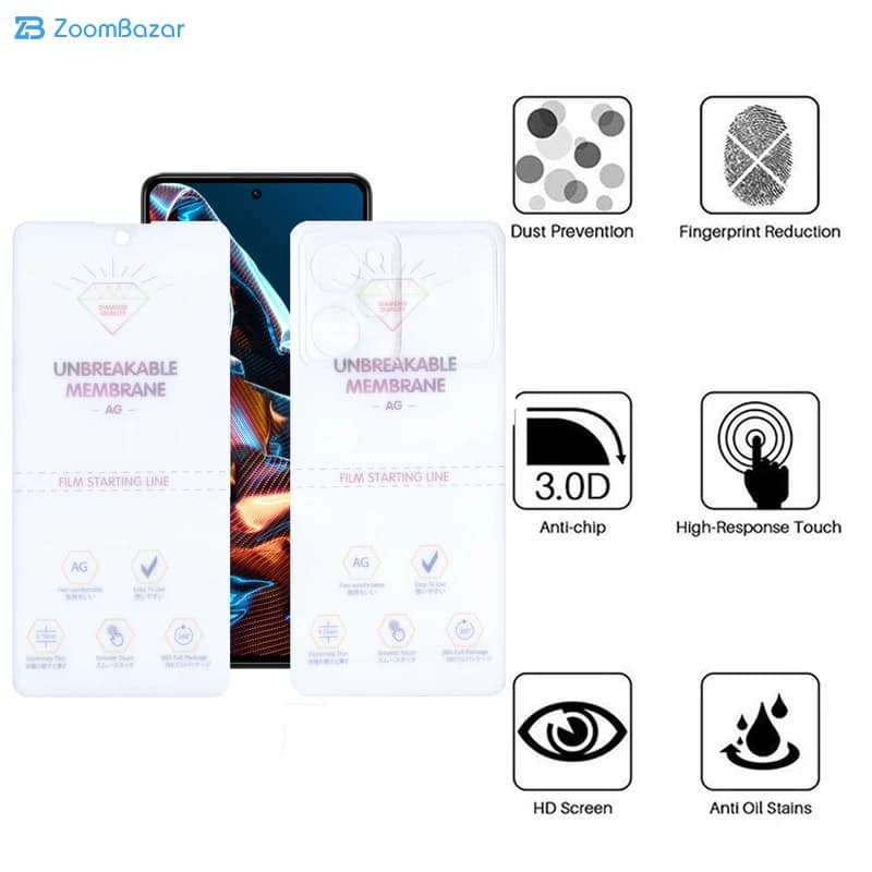 گلس مات اپیکوی مدل Hydrogel-Matte مناسب برای گوشی موبایل شیائومی Poco X5 Pro به همراه محافظ پشت گوشی — تصویر ۵