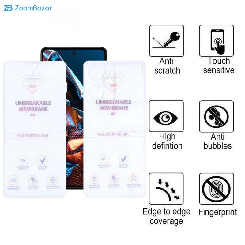 گلس مات اپیکوی مدل Hydrogel-Matte مناسب برای گوشی موبایل شیائومی Poco X5 Pro به همراه محافظ پشت گوشی — تصویر ۳