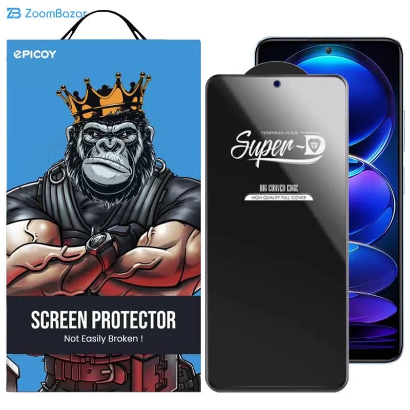 گلس اپیکوی مدل Super 5D مناسب برای گوشی موبایل شیائومی Redmi Note 12 5G/ Poco X5 — تصویر ۲