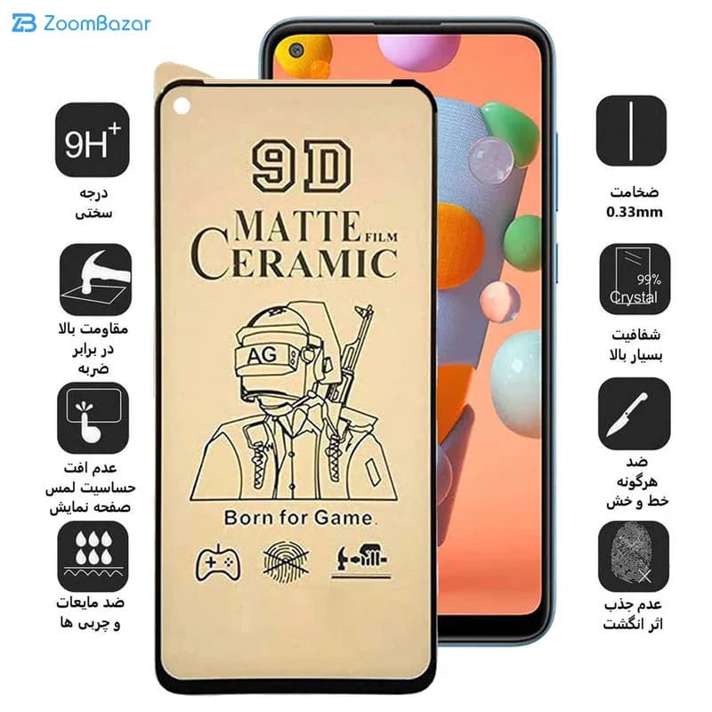 گلس سرامیکی مات اپیکوی مدل BodyGuard مناسب برای گوشی موبایل سامسونگ Galaxy A11/M11 — تصویر ۴