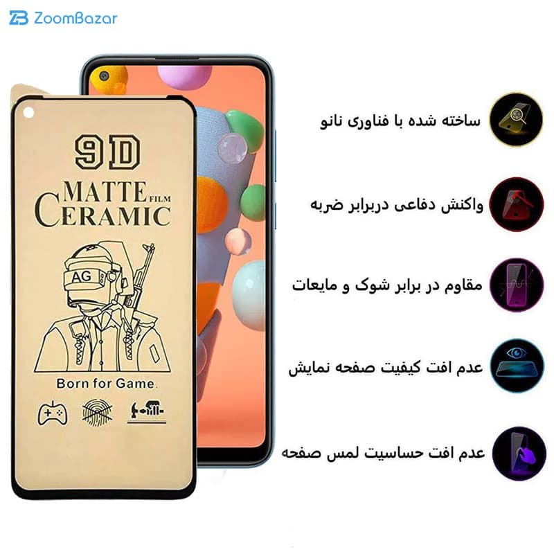 گلس سرامیکی مات اپیکوی مدل BodyGuard مناسب برای گوشی موبایل سامسونگ Galaxy A11/M11 — تصویر ۵