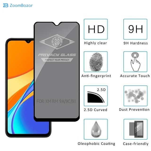 گلس پرایوسی اپیکوی مدل PvSight مناسب برای گوشی موبایل شیائومی Redmi 9A/ Redmi 9C/ Redmi 9i — تصویر ۴