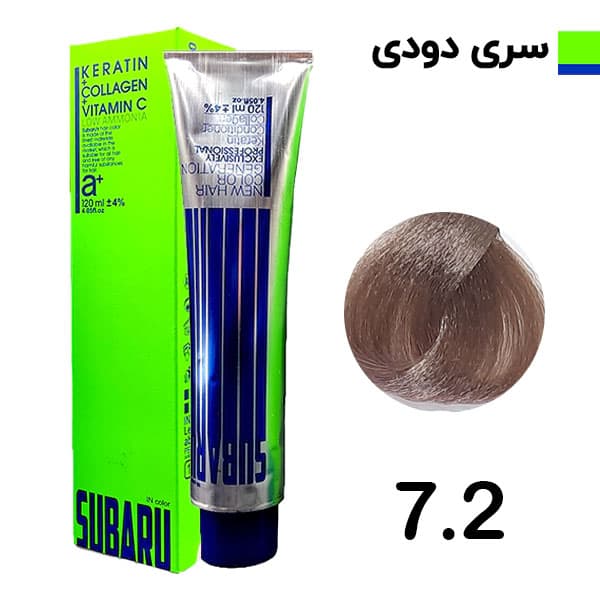 رنگ مو بلوند دودی متوسط سوبارو شماره 7.2