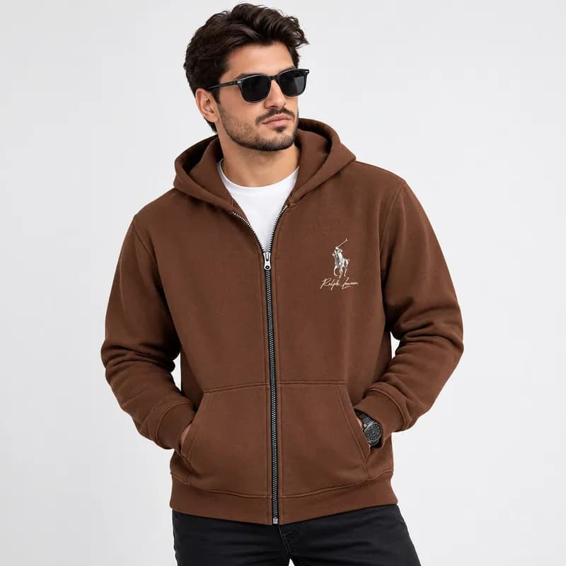 سویشرت کلاه‌دار مردانه پنبه‌ای لیما با زیپ Ralph Lauren