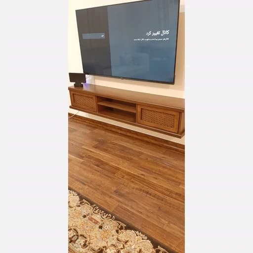 میز تلویزیون دیواری با روکش بلوط کامنا مدل 13153589