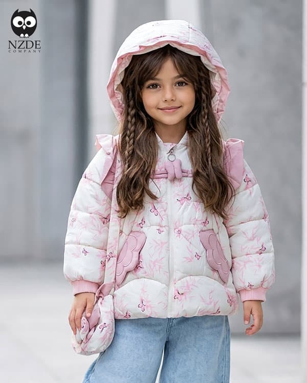کاپشن وارداتی دخترانه پروانه CFCS