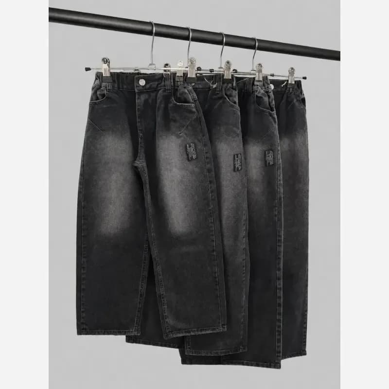 شلوار جین بچگانه نیم بگ بالونی سایز 7 تا 14 سال با کیفیت بالا