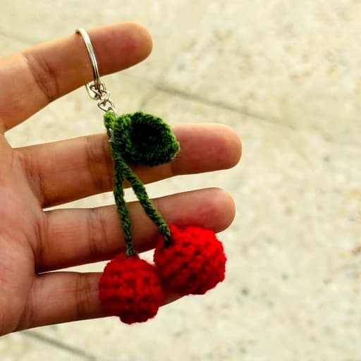 جاکلیدی جاسویچی گیلاس آلبالو مناسب اویز کیف برای کادو هدیه فانتری کیوت