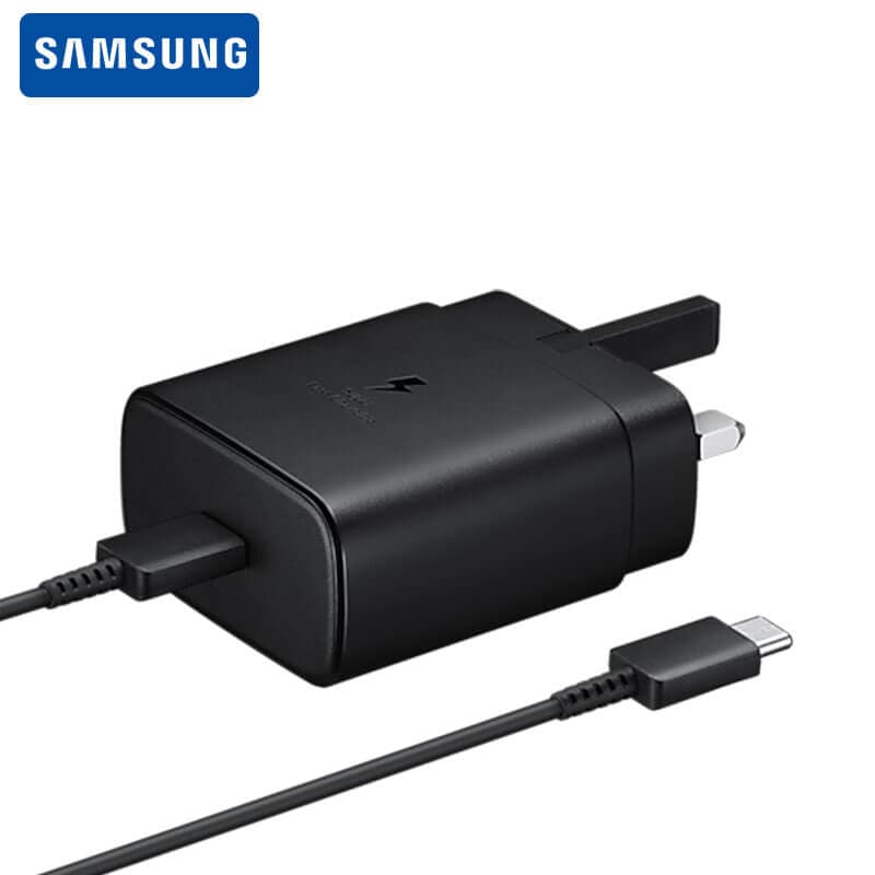 شارژر سامسونگ GALAXY A56 ظرفیت ۴۵ وات سوپرفست نسل ۲ با گارانتی + سوزن سیم‌کارت طرح مستطیل