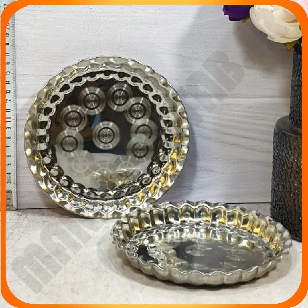 سینی 22 استیل ساده شهرزاد