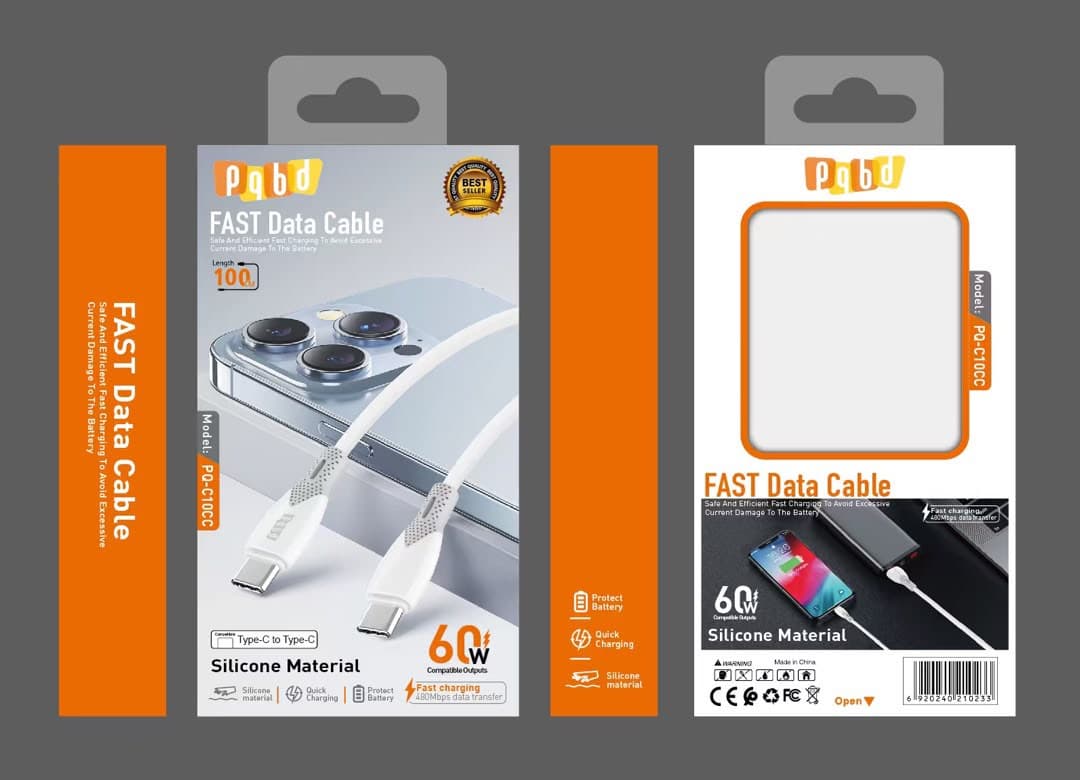کابل دوسر تایپ سی pqbd مدل PQ-C10CC