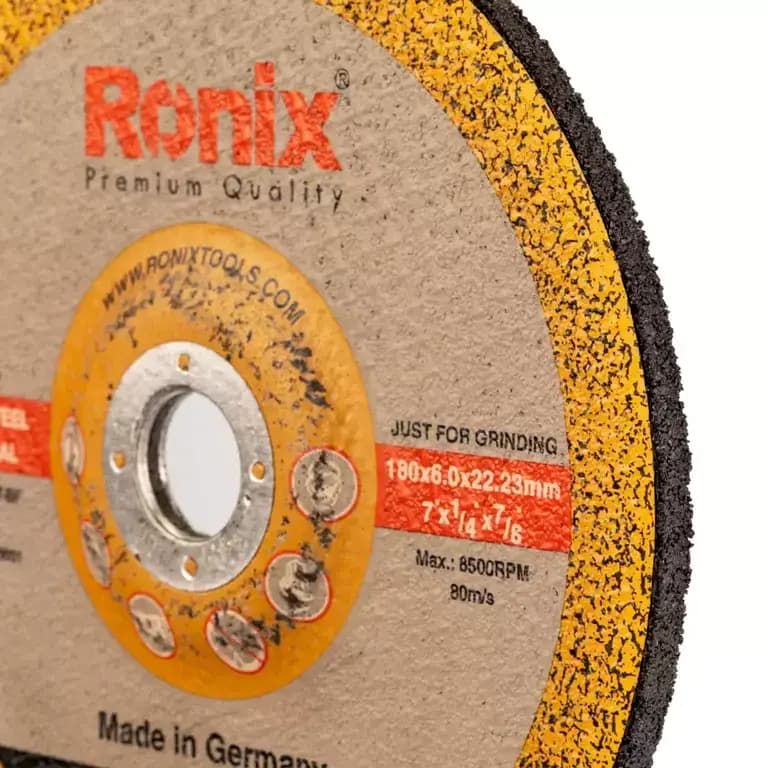 صفحه سنگ ساب فلز 180 در 6 میلی متر رونیکس مدل RONIX RH-3707 — تصویر ۲