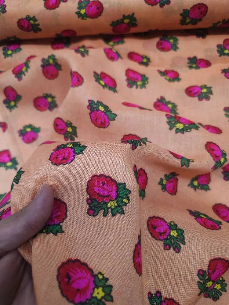 پارچه موهر پاکستانی رنگ گلبهی طرح 10