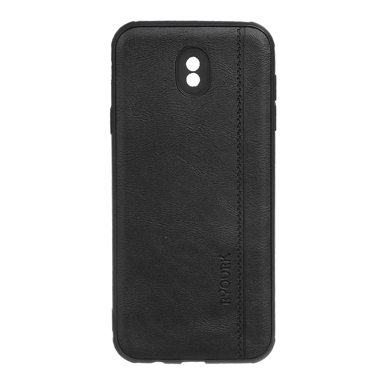 قاب طرح چرم RYOURK مدل Samsung Galaxy J7 Pro / J730 – مشکی
