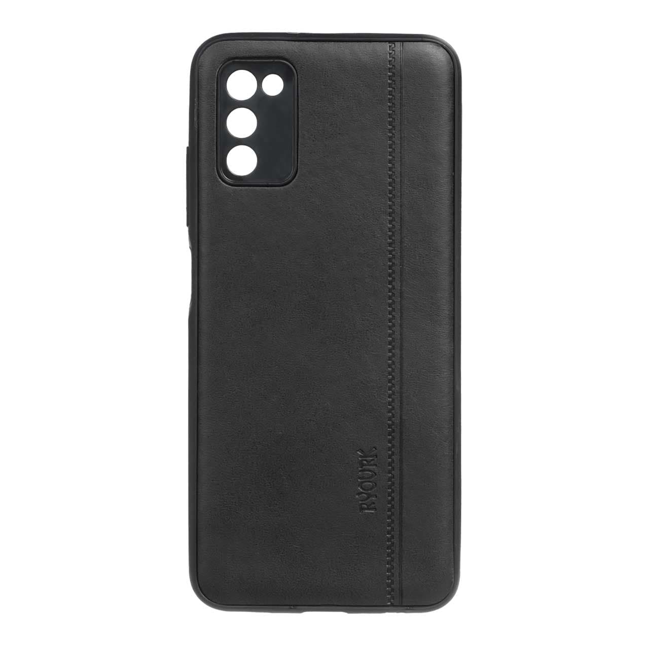 قاب طرح چرم RYOURK مدل Samsung Galaxy A02s / A03s – مشکی