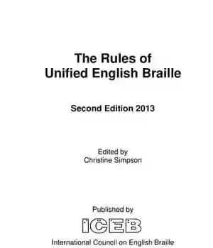 دانلود کتاب The Rules of Unified English Braille