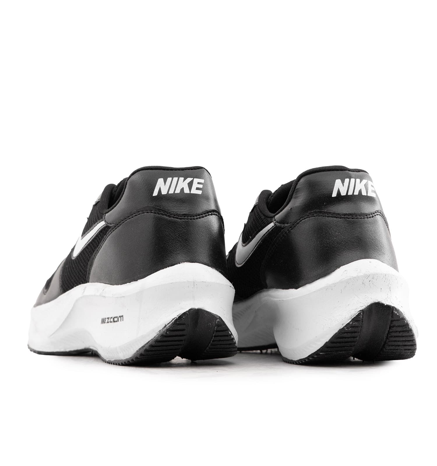 کفش مردانه اسپرت چرم مصنوعی مشکی سفید Nike کد 51516 — تصویر ۴