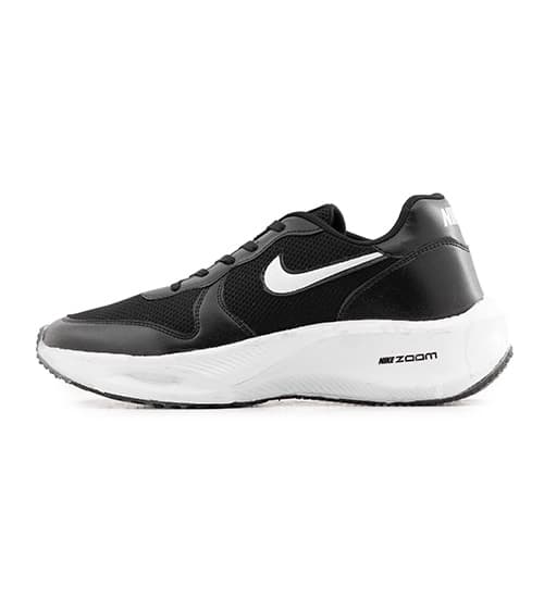 کفش مردانه اسپرت چرم مصنوعی مشکی سفید Nike کد 51516