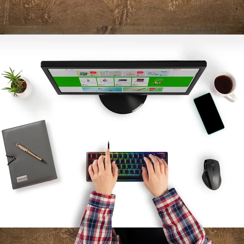 کیبورد گیمینگ ریزر مدل Huntsman Mini، سوییچ مکانیکال Optical بنفش، Tenkeyless، نورپردازی RGB — تصویر ۳
