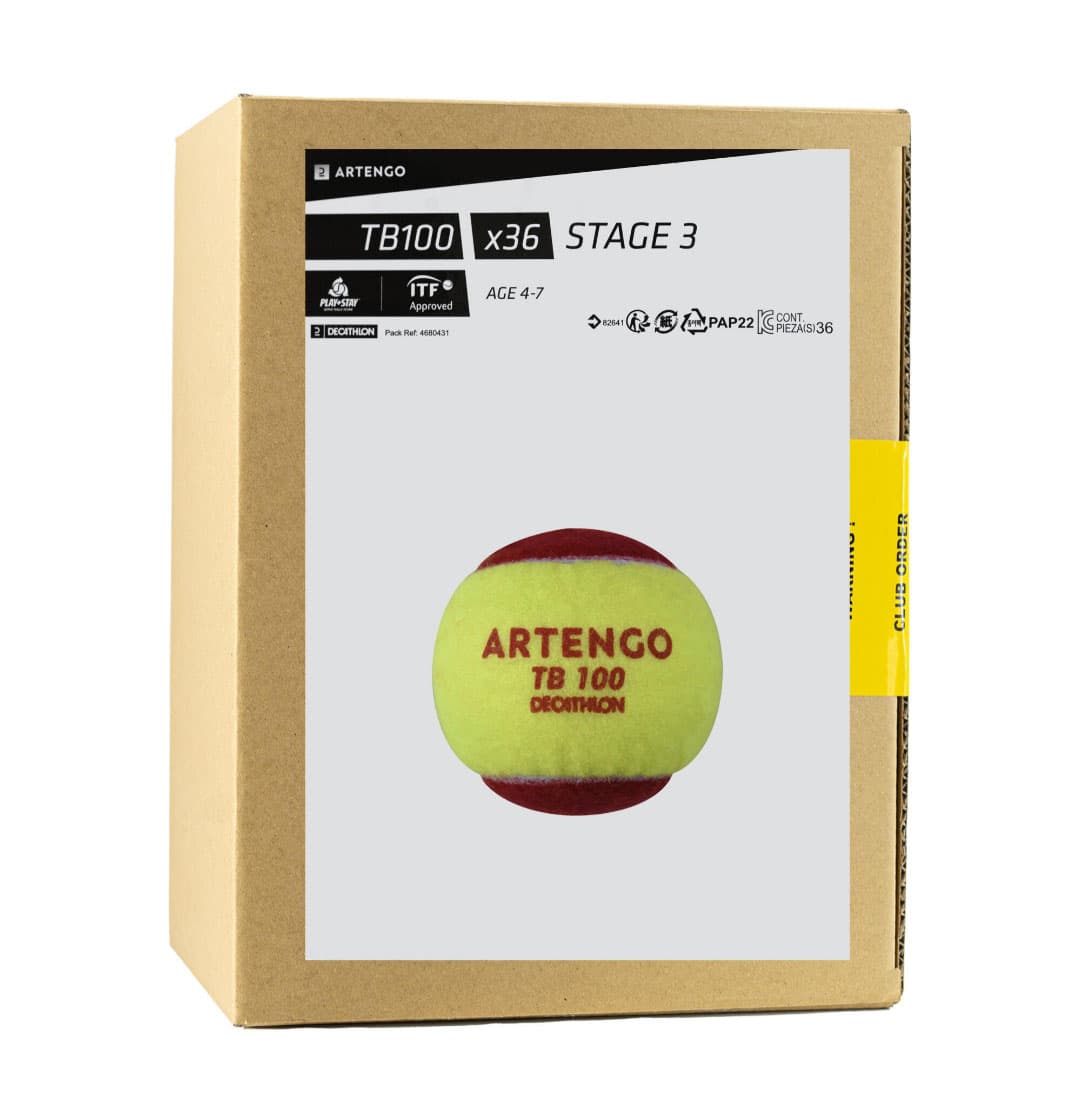توپ تنیس آرتنگو ARTENGO TB100 بسته 36تایی