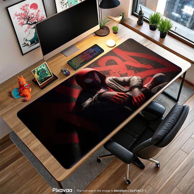 دسک پد مارول مایلز مورالز خلوت تنهایی بر لبه آسمانخراش (Miles Morales Sitting Alone)