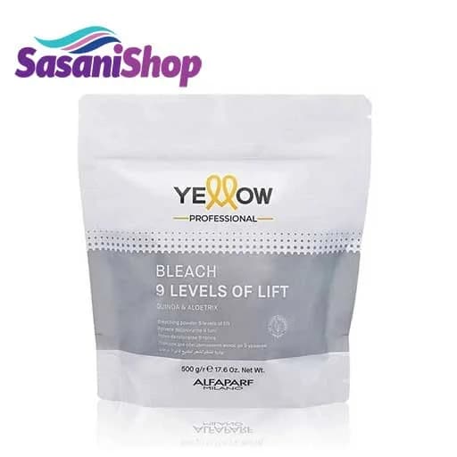 پودر دکلره آلفاپرف یلو ۵۰۰ گرم | روشن‌کنندگی تا پایه ۹ | بدون غبار ALFAPARF YELLOW