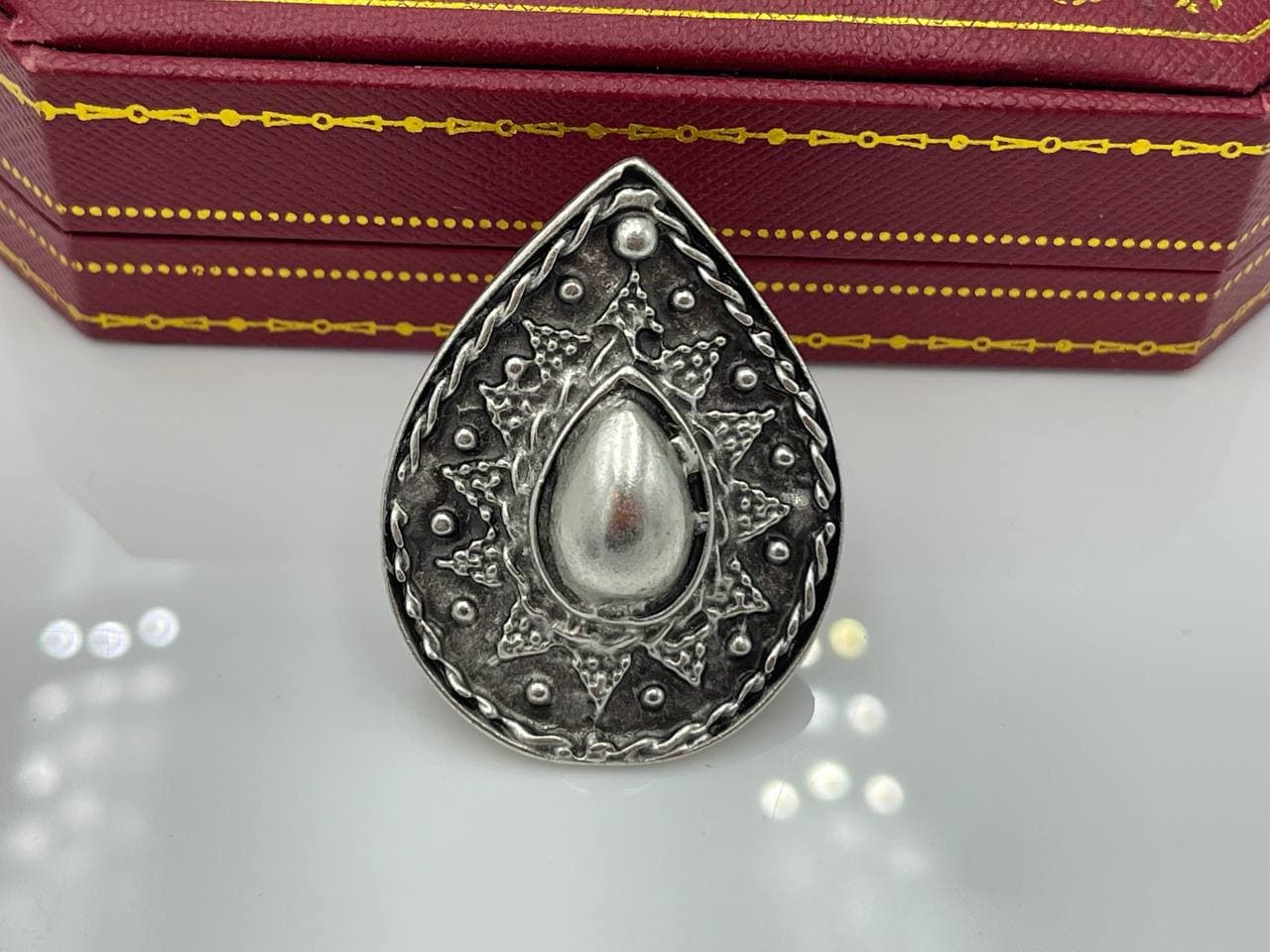 انگشتر اشکی طرح خاص فری سایز