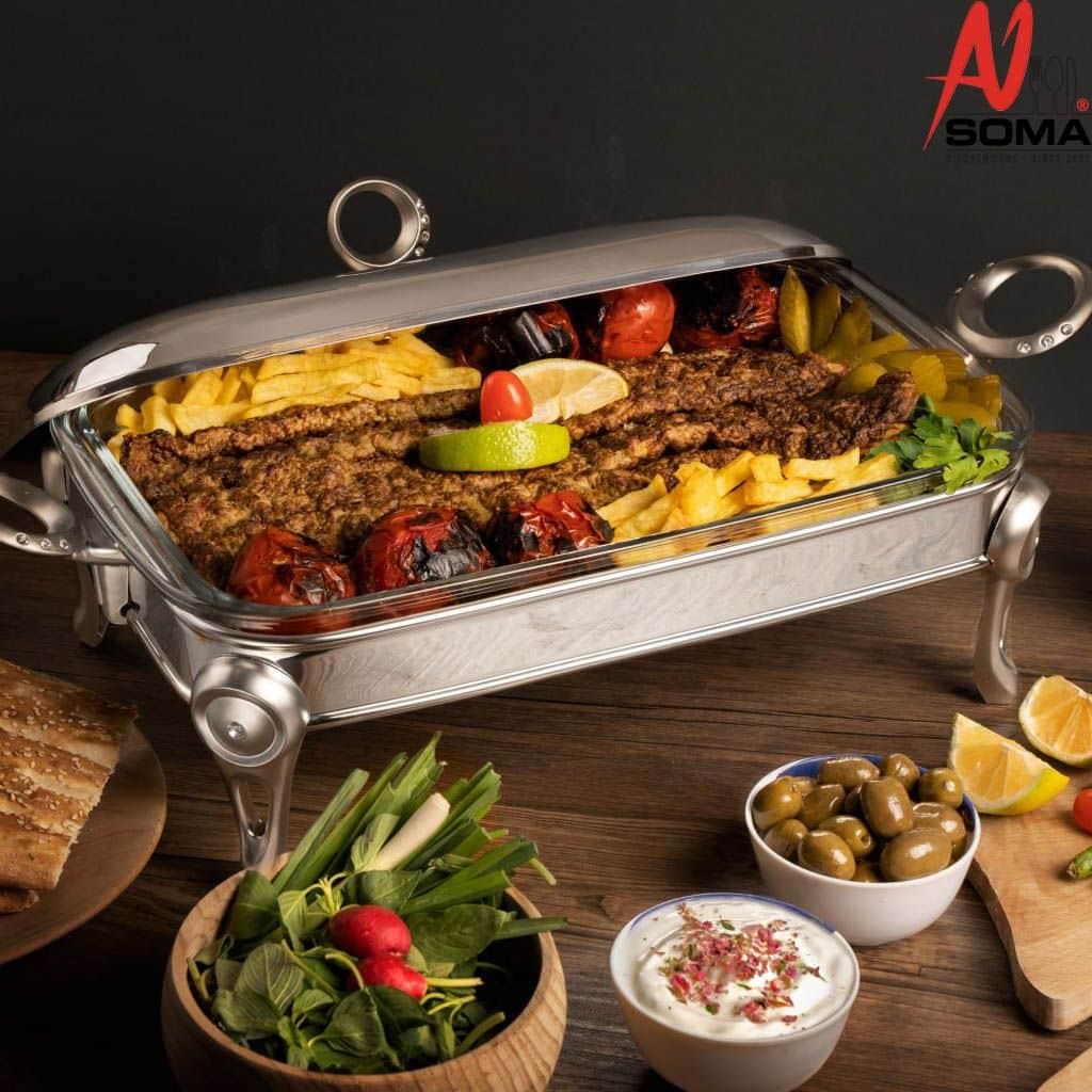 سوفله خوری مستطیل 3 لیتر سوما مدل نگین صدفی «ارسال رایگان»