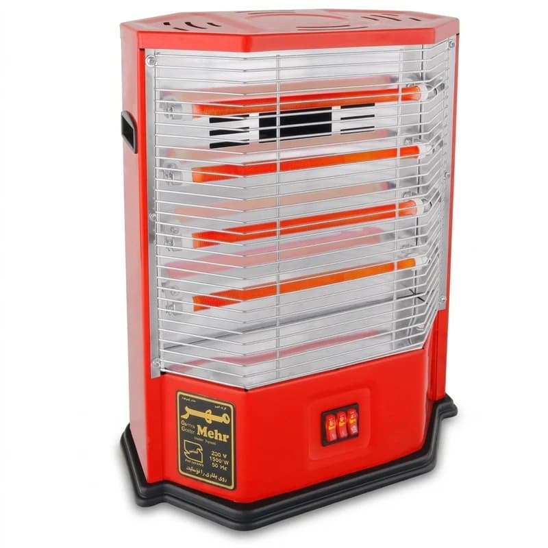 بخاری برقی ۴ شعله گرما گستر مهر مدل تویست | فن‌دار و بدون فن