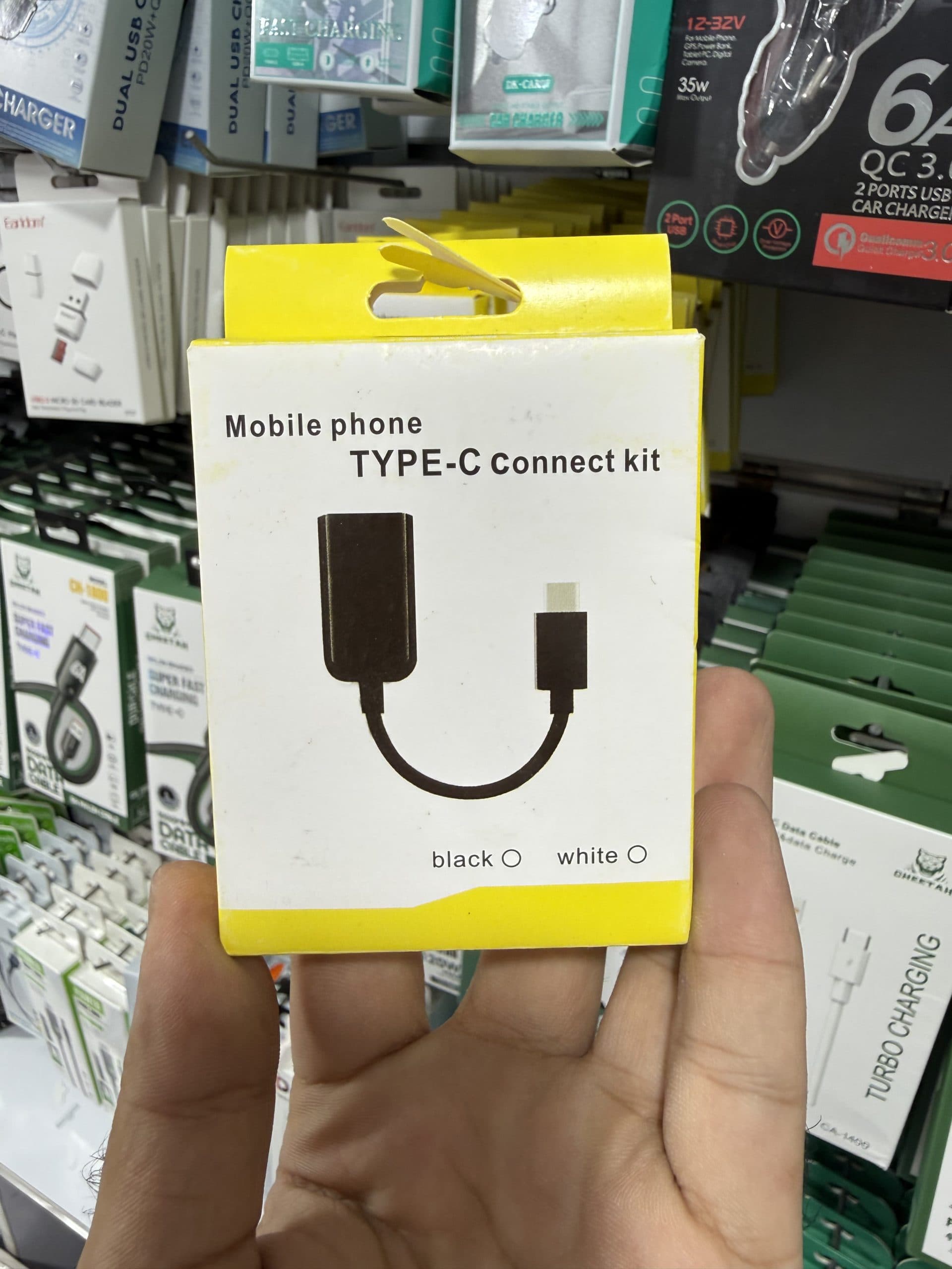 کابل تبدیل OTG تایپ سی به USB مدل TYPE-C Connect Kit برای اتصال فلش، ماوس و کیبورد اورجینال (عمده و تک)