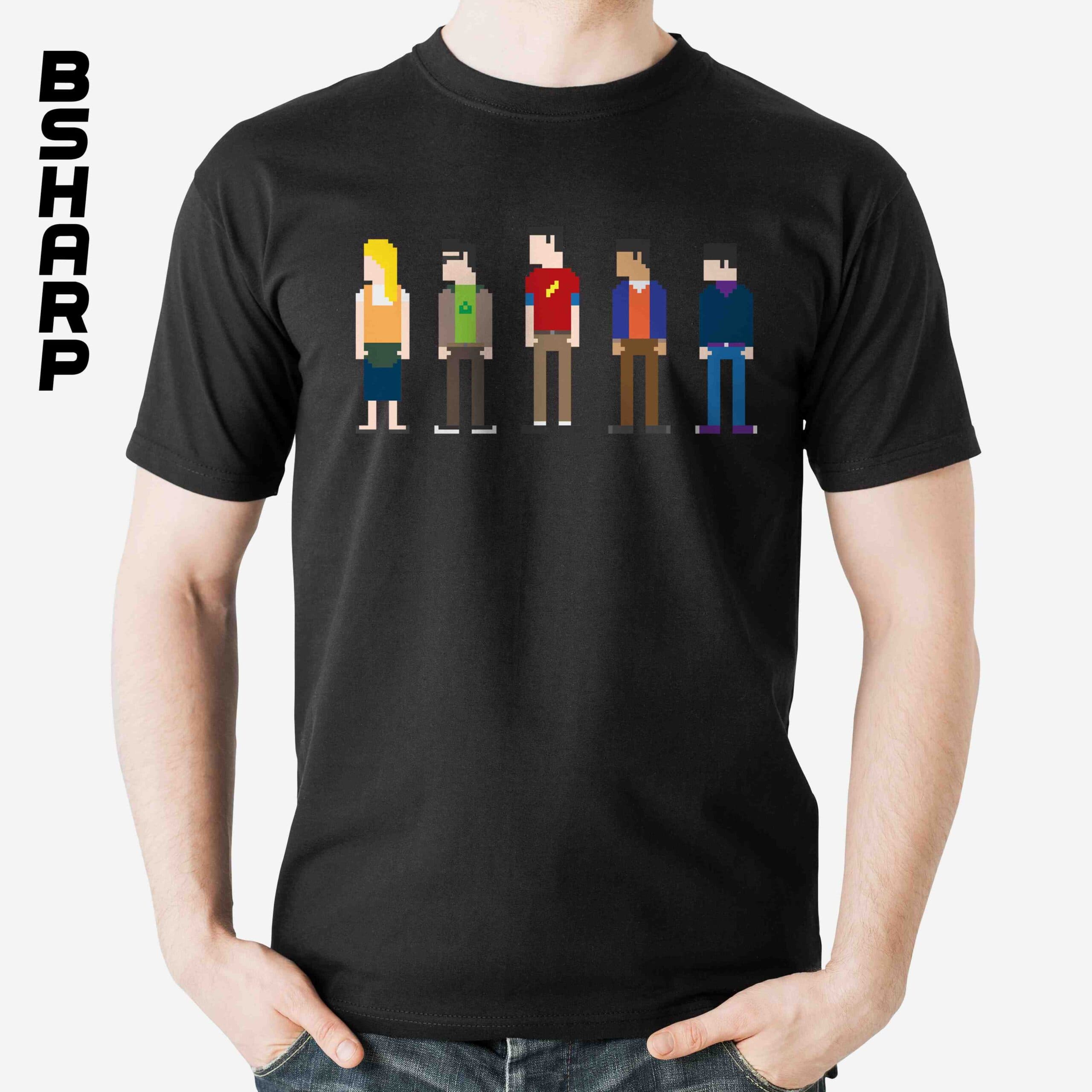تیشرت The Big Bang Theory طرح شخصیت ها