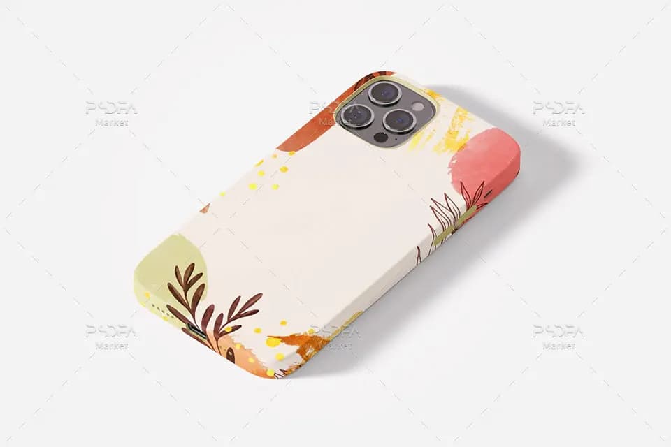 موکاپ قاب و کاور آیفون 12 لایه باز – iPhone 12 Case Mockup — تصویر ۴