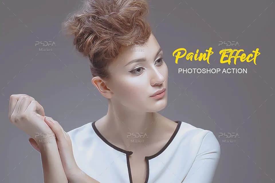 اکشن فتوشاپ افکت نقاشی و رنگ آمیزی عکس و تصاویر Paint Effect