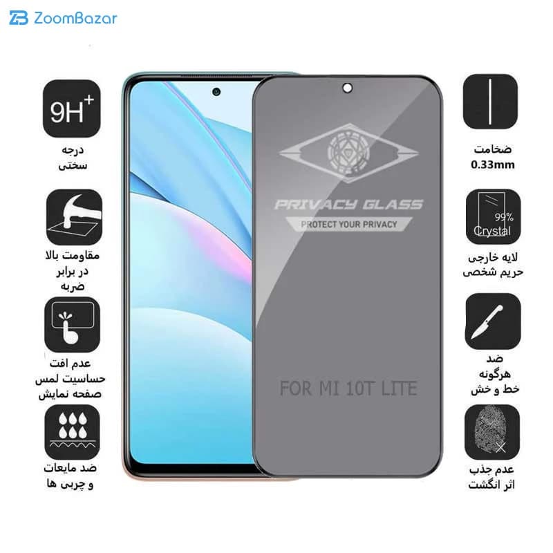 گلس پرایوسی اپیکوی مدل PvSight مناسب برای گوشی موبایل شیائومی Mi 10T Lite — تصویر ۳