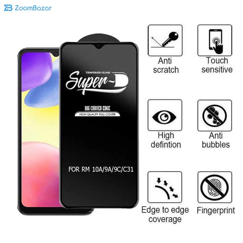 گلس اپیکوی مدل Super 5D مناسب برای گوشی موبایل شیائومی Redmi 10A/ 9A/ 9C/ C31 — تصویر ۴