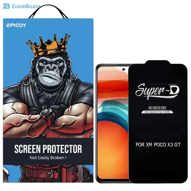 گلس اپیکوی مدل Super 5D مناسب برای گوشی موبایل شیائومی Poco X3 GT — تصویر ۲