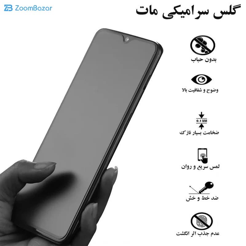 گلس سرامیکی مات اپیکوی مدل BodyGuard مناسب برای گوشی موبایل سامسونگ Galaxy A73 5G/A72 4G/5G /M53 5G/M52 / M51 / A71 /A81/A91 /M62/F62/S10 Lite/Note 10 Lite — تصویر ۸