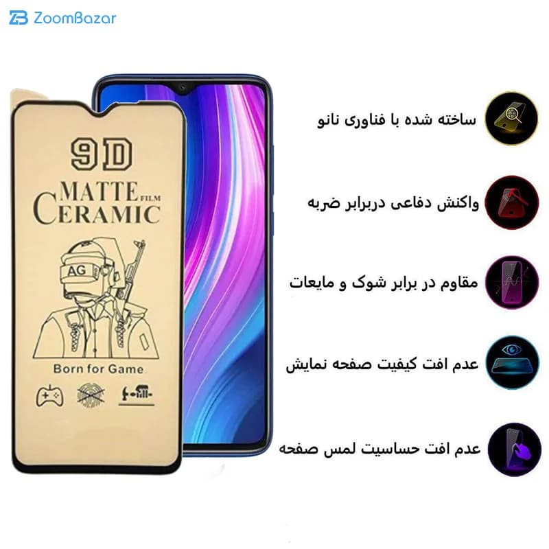گلس سرامیکی مات اپیکوی مدل BodyGuard مناسب برای گوشی موبایل شیائومی Redmi Note 8 Pro/Redmi 9T/ Redmi 9 Power/ Redmi Note 9 4G (china)/ Poco M3 — تصویر ۵
