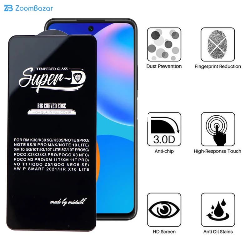 گلس اپیکوی مدل Super 5D مناسب برای گوشی موبایل هوآوی P Smart 2021 / X10 Lite — تصویر ۶
