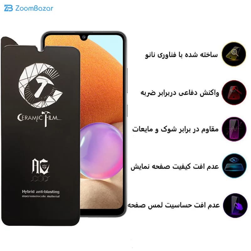 گلس سرامیکی مات اپیکوی مدل CR7-M مناسب برای گوشی موبایل سامسونگ Galaxy A32 4G — تصویر ۷