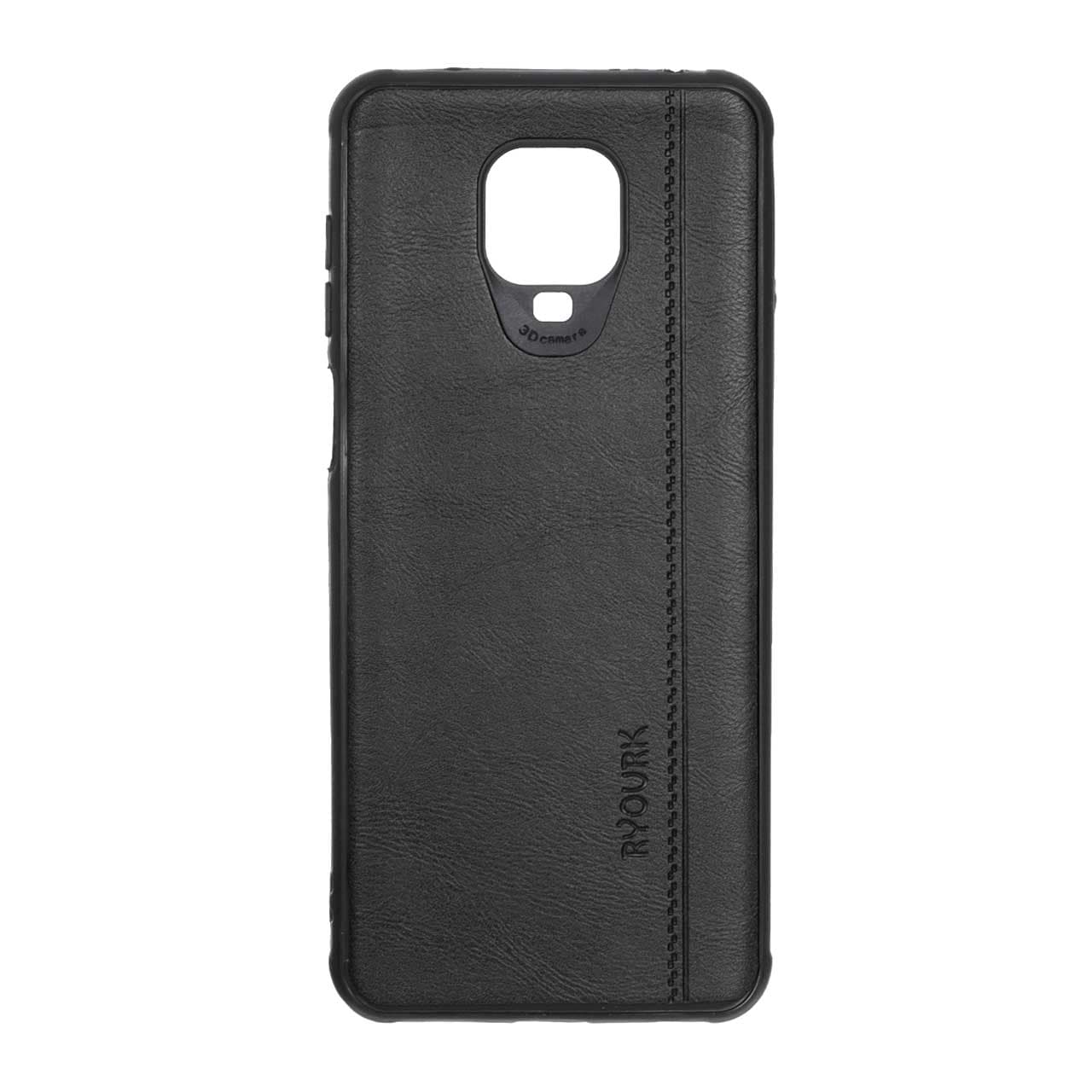 قاب طرح چرم RYOURK مدل Xiaomi Redmi Note 9S / Redmi Note 9 Pro / Redmi Note 9 Pro Max – مشکی