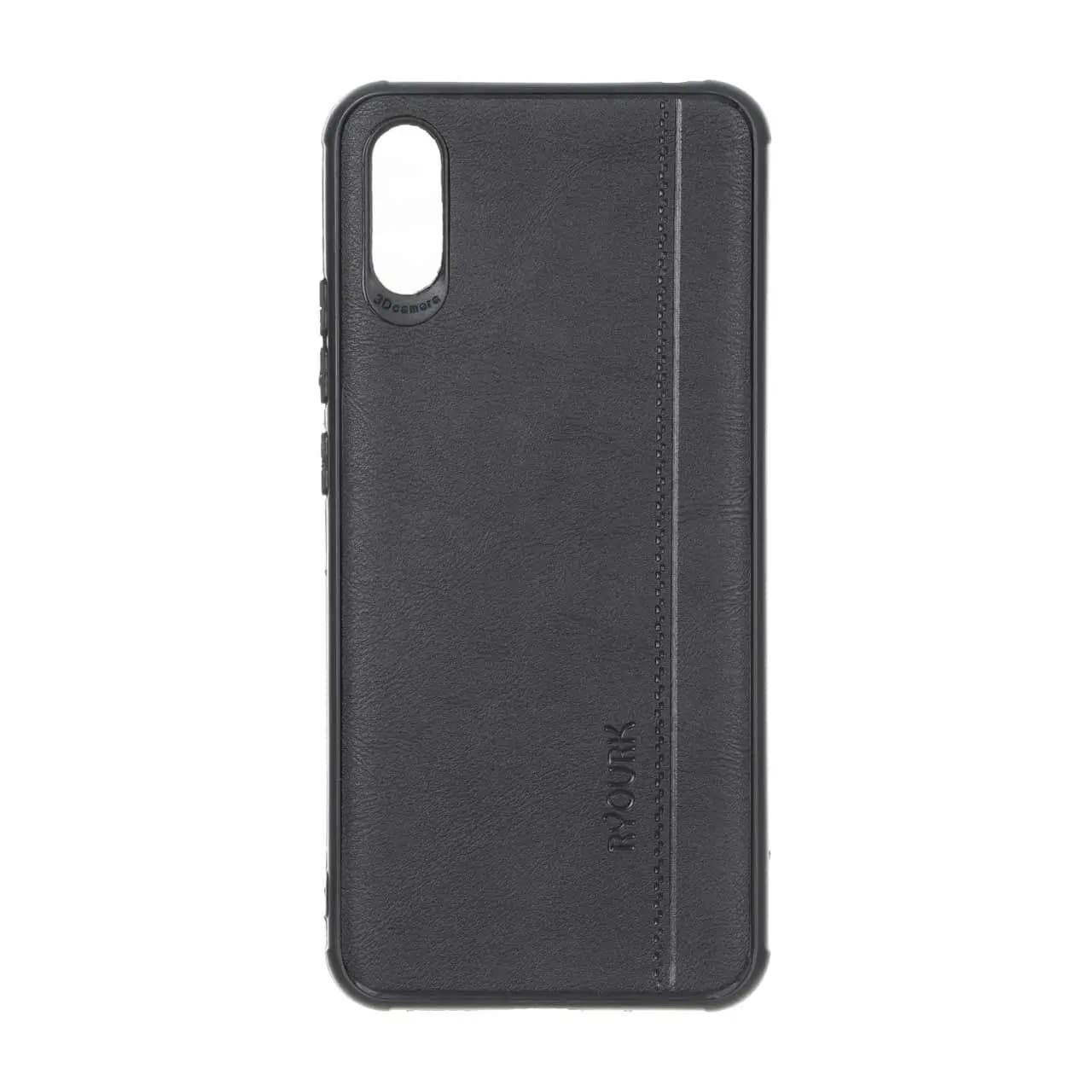 قاب طرح چرم RYOURK مدل Xiaomi Redmi 9A / Redmi 9A Sport / Redmi 9AT – مشکی