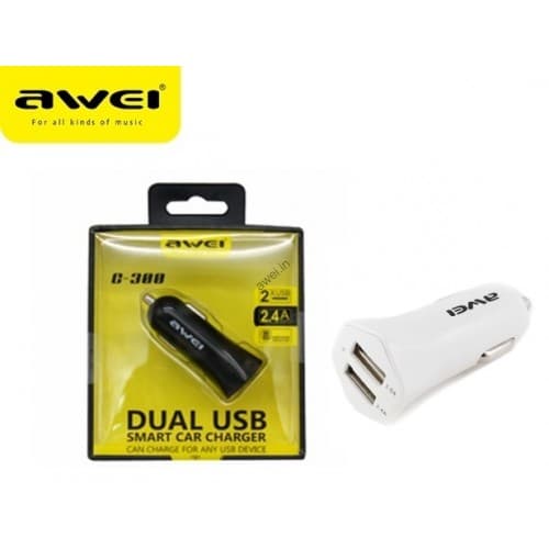 شارژر فندکی Awei C-300 Dual USB Car Charger
