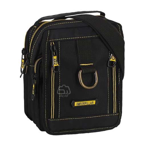کیف دوشی مردانه CAT مدل KD1413 برزنتی با ضربه گیر گوشی موبایل