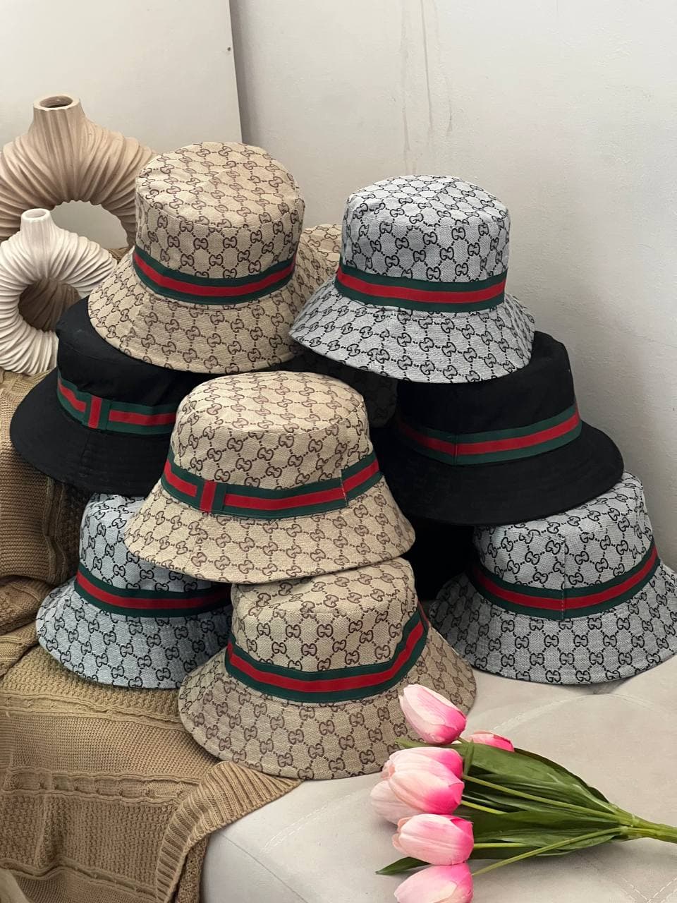 کلاه باکت دورو وارداتی گوچی 53286